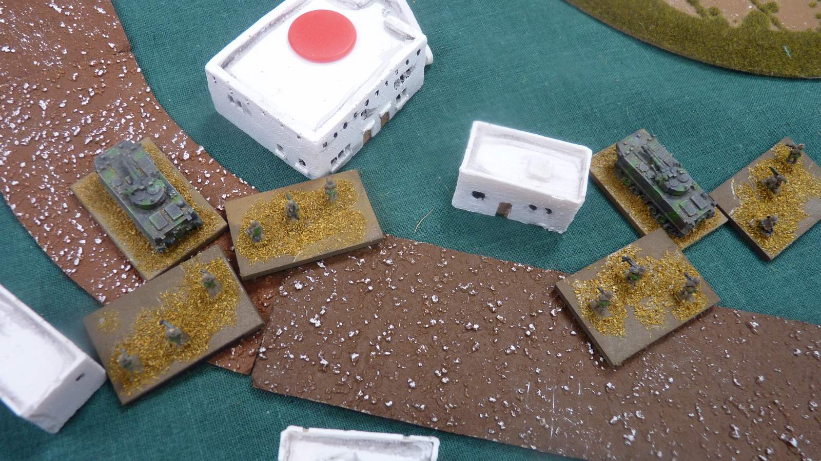 Chinese armoured vehicles and infantry reach the village